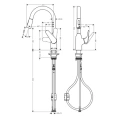 Кухонный смеситель Hansgrohe Focus M42 с вытяжным душем, хром (71801000) - миниатюра фото 2