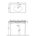 KERASAN Retro консольная раковина 100x55 см белая с ножками и смесителем (1049K1 bi*1 oro legs) - миниатюра фото 2