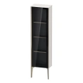 Подвесной шкаф Duravit XViu 1330x400x240 мм со стеклянной дверью и полками, цвет белый глянцевый/шампань мат (XV1365LB122) - миниатюра фото 1