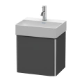 База под раковину Duravit XSquare 434х340х397 мм, графит матовый, левая дверца (XS4060L4949) - миниатюра фото 1