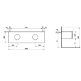 Тумба под две раковины Laufen Alessi One 818971 с 4 выдвижными ящиками, 1600×500×330 мм, цвет орех (4.2422.4.097.630.1) - миниатюра фото 2