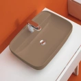 Раковина Kerasan Tribeca встраиваемая накладная 60x43 см с отверстием под смеситель, цвет Bruno matt (514288*1 Bruno matt) - миниатюра фото 1