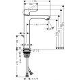Смеситель для раковины Hansgrohe Metris с донным клапаном, хром (31183000) - миниатюра фото 2
