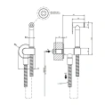 Гигиенический душ Gessi Origini со шлангом 1250 мм в цвете хром (45126#031) - миниатюра фото 2