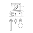 Смеситель для ванны Hansgrohe Talis E с ручным душем, хром (72417000) - миниатюра фото 2