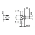 Запорный вентиль Fantini Nostromo 1/2, хром (41 02 4035B) - миниатюра фото 2