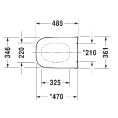 Сиденье для унитаза Duravit D-Code удлиненное белое со съемным микролифтом (60390000) - миниатюра фото 2