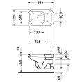 Подвесной унитаз Duravit 1930 с горизонтальным смывом, белый (182090000) - миниатюра фото 2