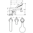 Смеситель для ванны Hansgrohe Talis E с ручным душем, хром (71730000) - миниатюра фото 2