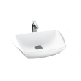 Накладная раковина TOTO Jewelhex 607x483 мм белая со сливным клапаном (LW681B#W) - миниатюра фото 1
