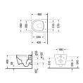Унитаз подвесной Duravit ME by Starck Compact Rimless с покрытием WonderGliss (25300900001) - миниатюра фото 2