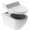 Подвесной унитаз Geberit AquaClean Tuma Comfort с панелью из белого стекла - миниатюра фото 2