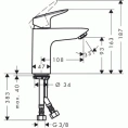 Смеситель для раковины Hansgrohe Logis с донным клапаном Push-Open, хром (71107000) - миниатюра фото 2