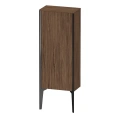 Подвесной шкаф Duravit XViu с 1 дверью и 2 стеклянными полками, цвет Walnut Dark/черный матовый (XV1305RB221) - миниатюра фото 1