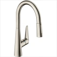Кухонный смеситель Hansgrohe Metris Select M71 с выдвижным изливом, хром (73802800) - миниатюра фото 1