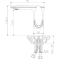 Стильный смеситель Rossinka RS30-11 для раковины - миниатюра фото 2