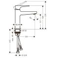 Смеситель для раковины Hansgrohe Metropol с донным клапаном Push-open, хром (74507000) - миниатюра фото 2