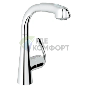 Смеситель Grohe Zedra для кухни с выдвижной лейкой - фото 1