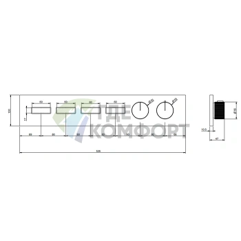 Термостат для душа Gessi Hi-Fi: подключение 4 источников, цвет Black Metal Brushed PVD (63016#707) - фото 2