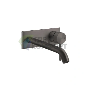 Встраиваемый смеситель GESSI 316 с изливом 200-170 мм, цвет Brushed Black Metal PVD (54090#707) - фото 1