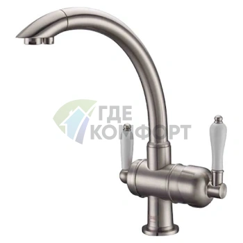 Смеситель для кухни Zorg Clean Water ZR 327 YF никель - фото 1