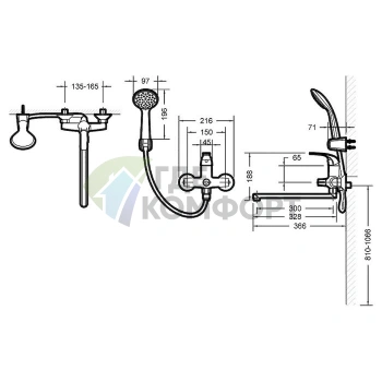 Смеситель Bravat Fit 7F6135188CP-LB-RUS универсальный для кухни - фото 3