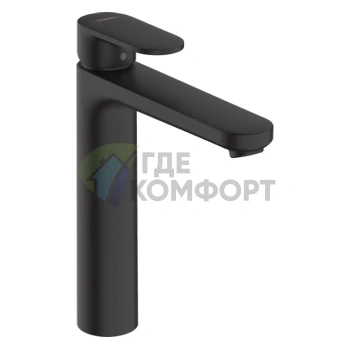 Смеситель для раковины HANSGROHE VERNIS BLEND однорычажный, черный матовый, высота 19 см (71582670) - фото 1