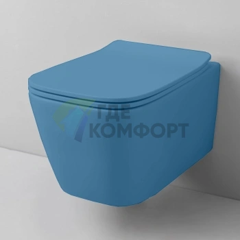 Унитаз подвесной Artceram A16 Rimless 36×52 см без ободка, цвет Avio (ASV003 38 00) - фото 1