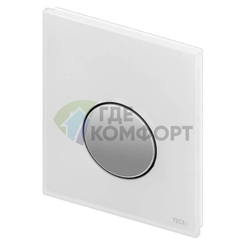 Кнопка для унитаза TECE Loop Urinal 9242660: белое стекло с хромом - фото 2
