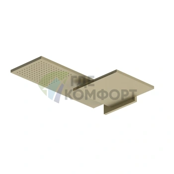 Двойной верхний душ Fantini Venezia: латунь Matt British Gold PVD, настенный (86 P6 8035B) - фото 1