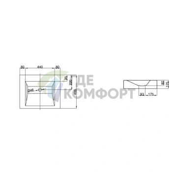 Подвесная раковина BETTEAqua 60x49.5x125 см белая, покрытие Glaze Plus, без отверстия под смеситель (A056-000) - фото 2