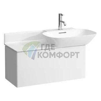 Тумба под раковину LAUFEN INO 8.1330 с выдвижным ящиком, 770x350x355 мм, белая матовая (4.2540.1.030.170.1) - фото 1
