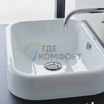 Раковина DURAVIT Happy D2 60x40 см белая без отверстия под смеситель (2314600000) - фото 1