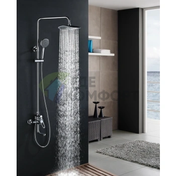 Угловая душевая стойка Lemark Omega LM3162C: стильный дизайн и компактные размеры - фото 2