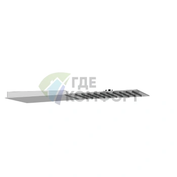 Верхний душ GESSI TREMILLIMETRI 195х550 мм: Тропический ливень и водопад в стиле Steel Brushed (33063#239) - фото 1