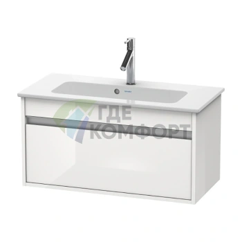 База под раковину Duravit Ketho 410x800x385 с выдвижным ящиком, белый глянец (KT642302222) - фото 1