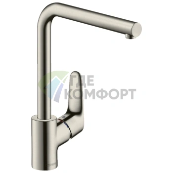 Кухонный смеситель Hansgrohe Focus M41 однорычажный, цвет под сталь (31827800) - фото 1