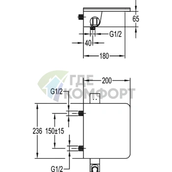 Смеситель для ванны с душем Cezares Cascado F VD 01 – стиль, надежность и комфорт - фото 2