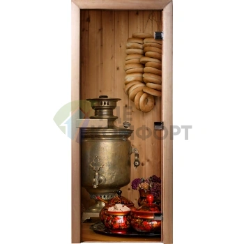 Дверь для бани и сауны Банные штучки 32682 Чаепитие 190х70