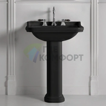 Пьедестал для раковины Kerasan Waldorf 60/80 см, черный (417004 Nero lucido) - фото 1
