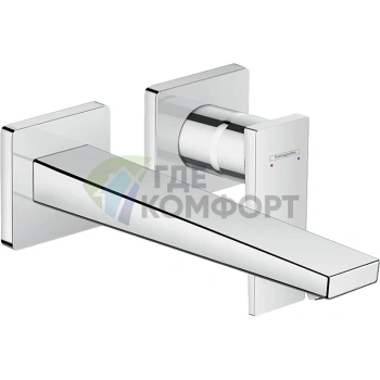 Встраиваемый смеситель для раковины Hansgrohe Metropol с изливом 225 мм, хромированный (32526000) - фото 1