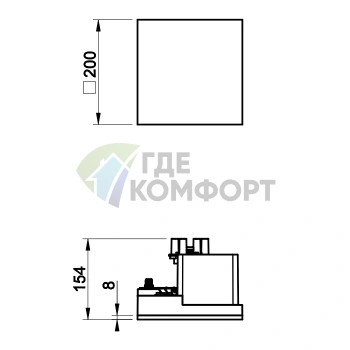 Декоративная панель GESSI BINARIO 200x200 мм с системой Easy-Fix в цвете Mirror Steel (61109#238) - фото 2