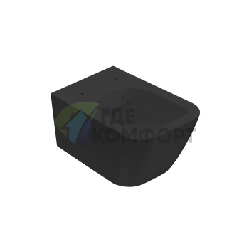 Подвесной унитаз GLOBO Stone безободковый, скрытый монтаж, черный матовый (STS05.AR)