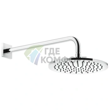 GESSI Rilievo Шарнирная душевая головка для настенного монтажа 250 мм, хром (59148#031) - фото 1