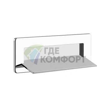 Настенный прямоугольный каскадный излив для душа Gessi iSpa в цвете Mirror Steel (39895#238) - фото 1