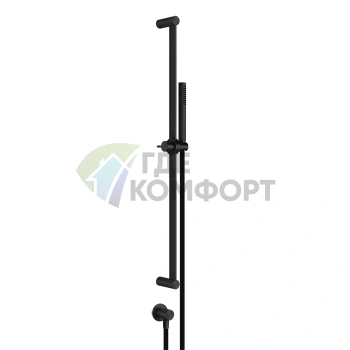 GESSI 316: Душевая штанга с лейкой и системой легкой очистки, Black XL (54045#299) - фото 1