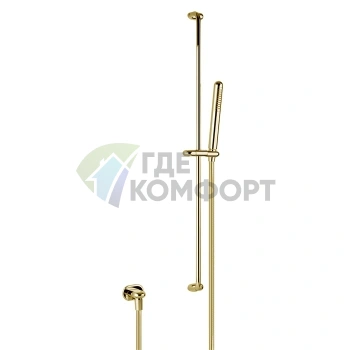 Душевая штанга Gessi Goccia с ручным душем и настенным выводом в цвете Gold (33642#080) - фото 1