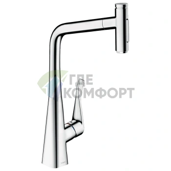 Смеситель для кухни Hansgrohe Metris Select M71 с выдвижным душем, хром (73820000) - фото 1