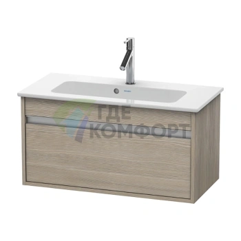 Тумба под раковину Duravit Ketho 80 см с выдвижным ящиком, цвет сосна серебристая (KT642303131) - фото 1