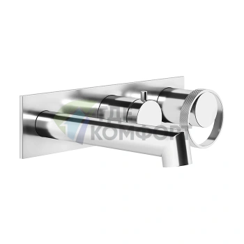Gessi Anello Встраиваемый смеситель на два выхода с переключателем и изливом в хроме (63341#031) - фото 1